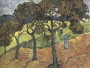 Vincent Van Gogh Landscape with Tree and  Figures (nn04) Spain oil painting reproduction